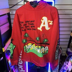 Homme Femme Hoodie Hollywood to NY Red