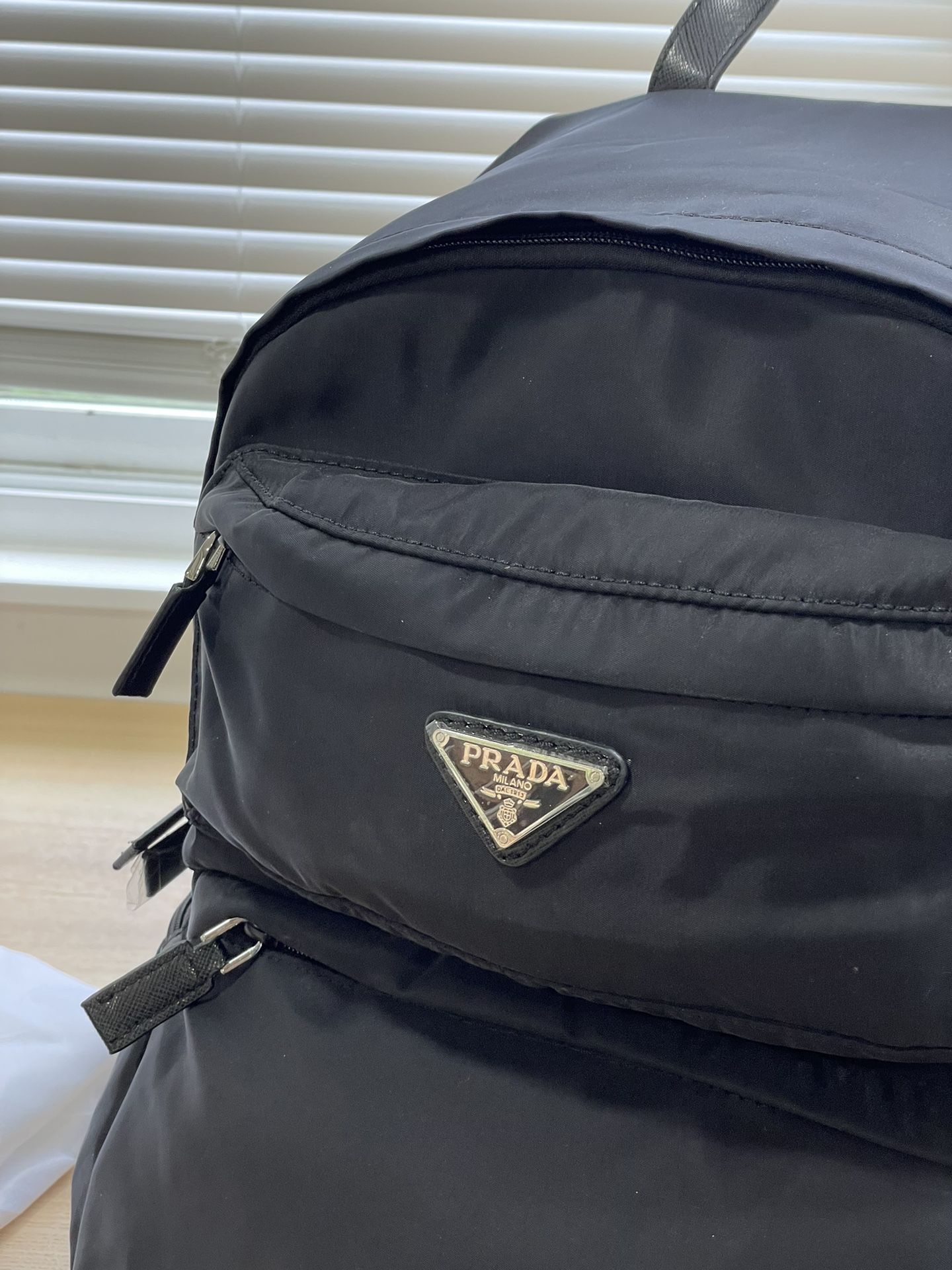 Black Nylon Backpack 