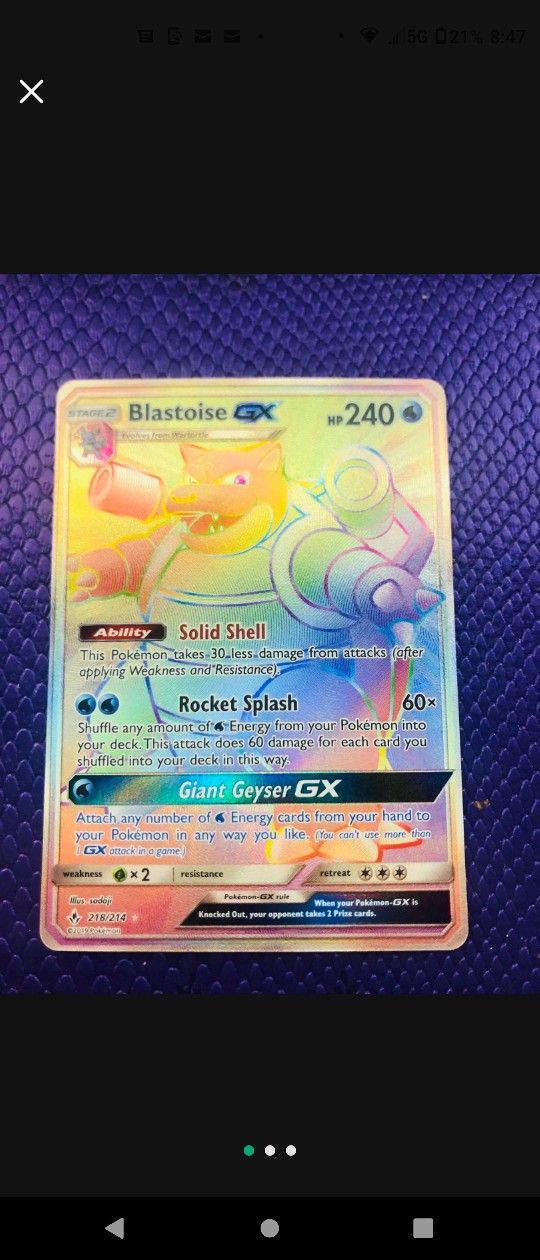 Hyper-rarr Blastoise gX