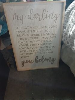 Big home decor sign