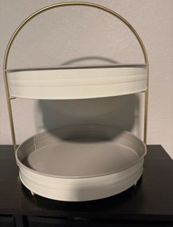 2 tier Metal Serving Tray