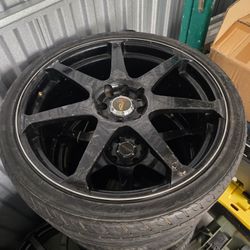 18” Enkei Style Wheels – Set of 4 (2 with tires + 2 tires separate)