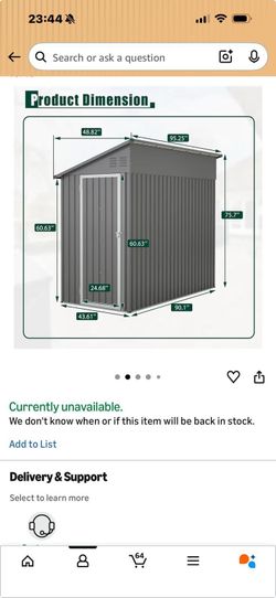 YOPTO 4×8 FT Outdoor Metal Storeg