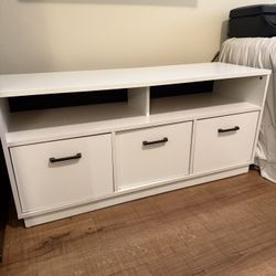 White TV Stand 