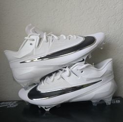 Nike Vapor Edge Elite White/Chrome Football Cleats (12m)