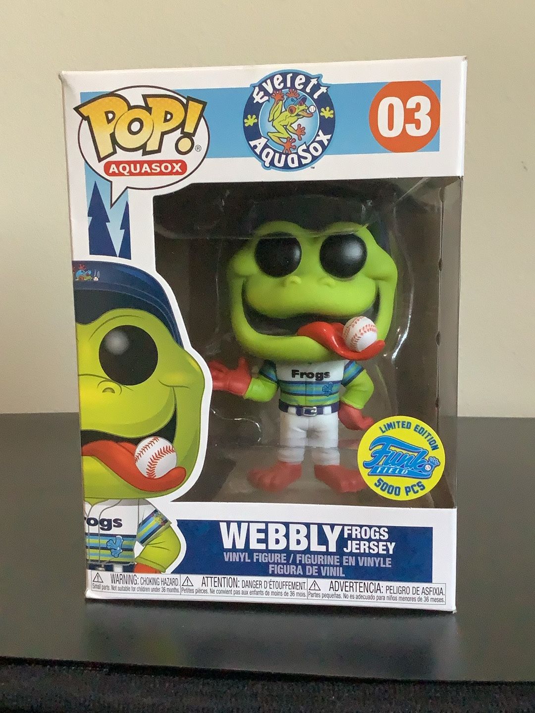Funko Pop Webbly Frogs Jersey #03 Everett AquaSox