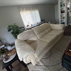 White Leather Couch