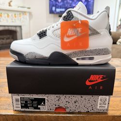 2025 Air Jordan 4 Retro “White Cement” size 9.5 DS