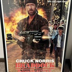 Large 27X40 Chuck Norris Signed Poster