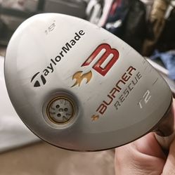 Golf Club Right-Handed TaylorMade Burner Rescue T2 Hybrid 18 Degrees Aldila NV 85 gram STIFF Flex Standard Lamkin Crossline Grip