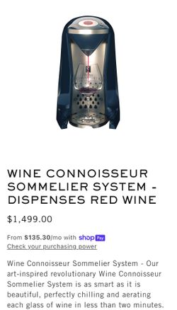 Automatic Wine Dispensary