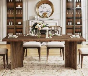 JW0880 63" Wood Executive Desk, Farmhouse Computer Desk with Large Tabletop