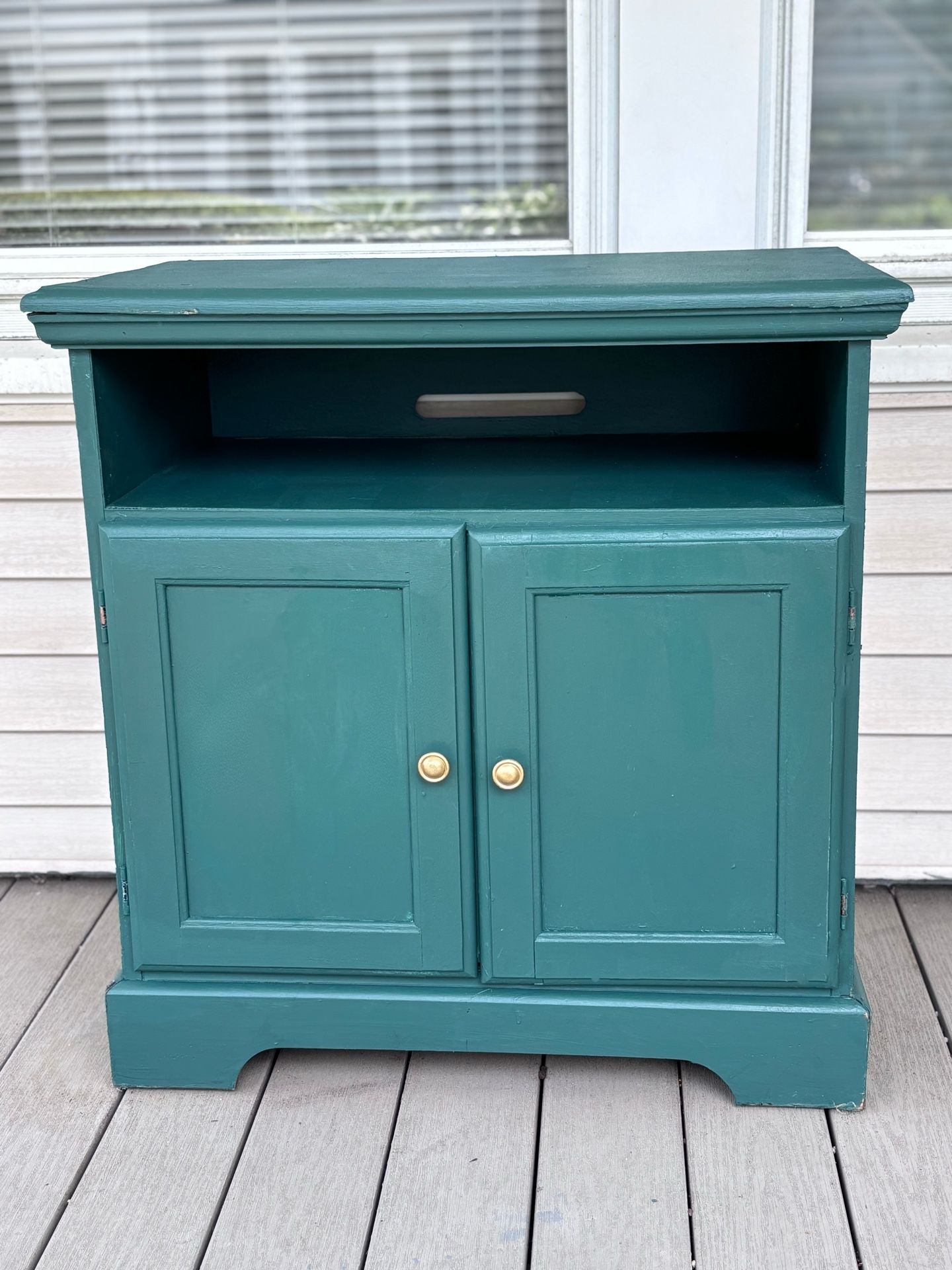 Green Console Table with Extra Storage