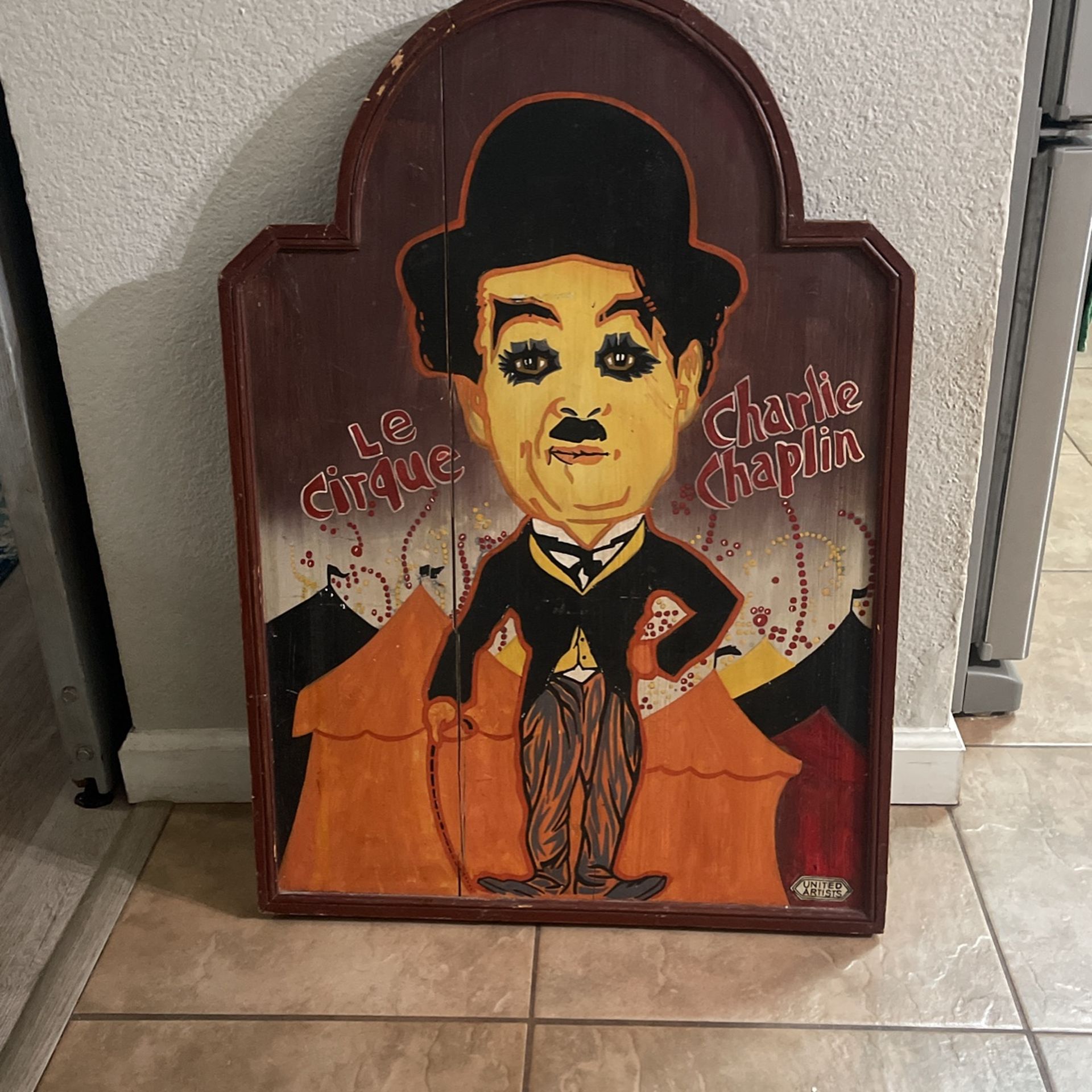 Charlie Chaplin Le Cirque Movie Promotion Sign