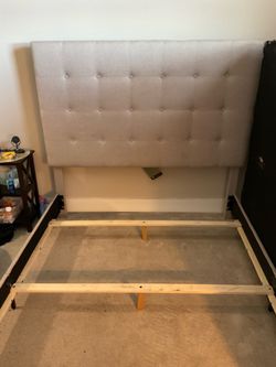 Ashley Furniture Upholstered Bed Frame with Tufted Headboard