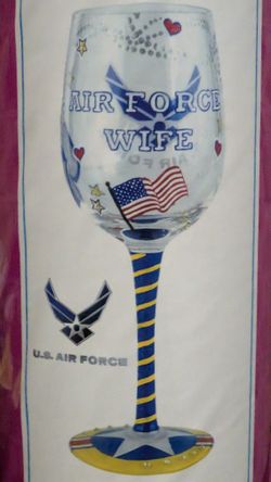 USAF Wife Wine Glass