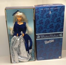 Vintage Winter Velvet Barbie Special Edition Avon Exclusive 1995 Mattel 15571NIB Thumbnail