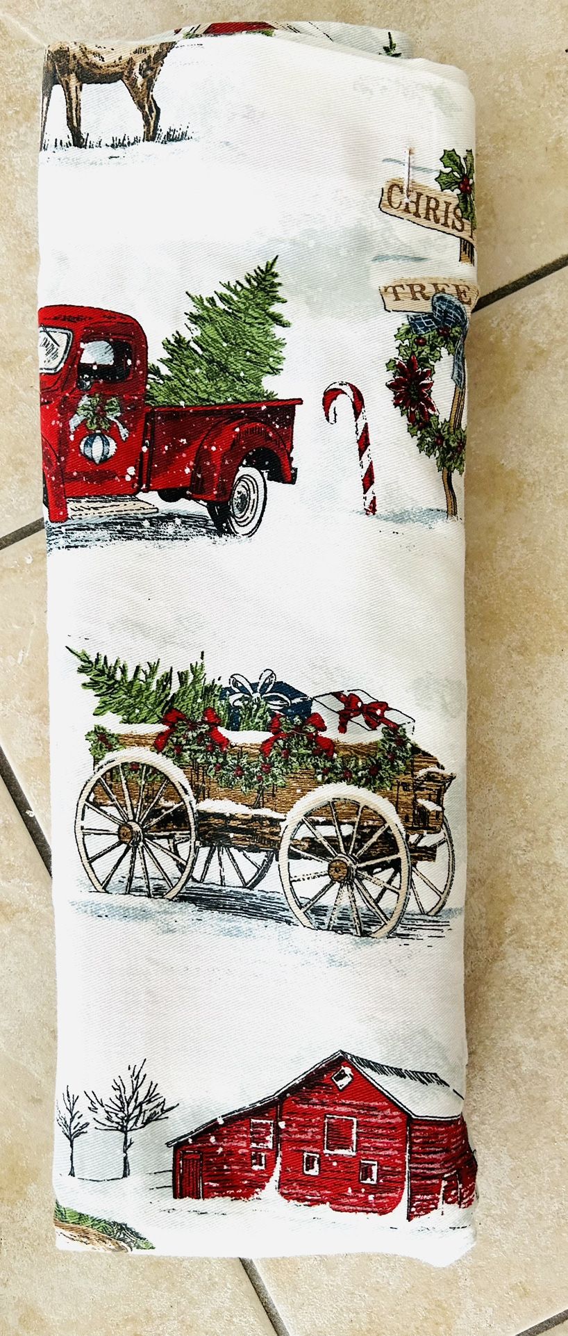 Christmas Shower Curtain Fabric Home Decor