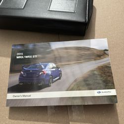 2015 Subaru WRX/ WRX STI User Manual Never Used 