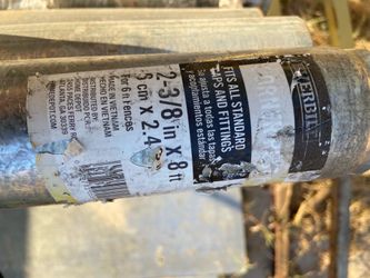 Chain link fence posts 2-3/8 x 8 ft