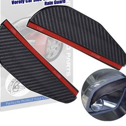 2 PCS Car Rear View Side Mirror Rain Board Eyebrow Guard Carbon Fiber Sun Visor