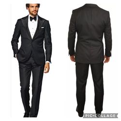 SuitSupply New Verona/Brescia Tuxedo Super S110s Jacket 38L/Pants 32R $600