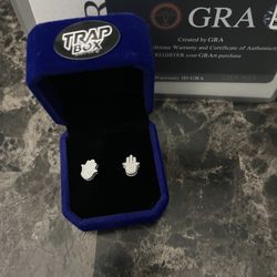 GRA Certificate 925 Sterling Silver VVS Moissanite Creative Stud Earring