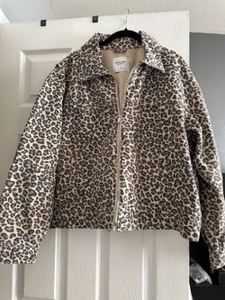 Abercrombie & Fitch tan and Black Leopard Print Jacket