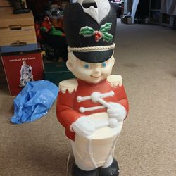 Rare Vintage Drummer Boy Blow Mold Yard Decor