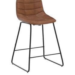 Brown faux Leather 24” Stools