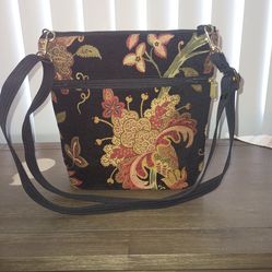 NEW Danny K. Beverly Hills CA, Cross body Bag, Made in USA, Tapestry Floral Fabric, 35.00