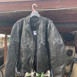Genuine Leather Biker Jacket 