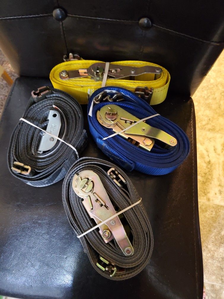 Four E Track Trailer Straps