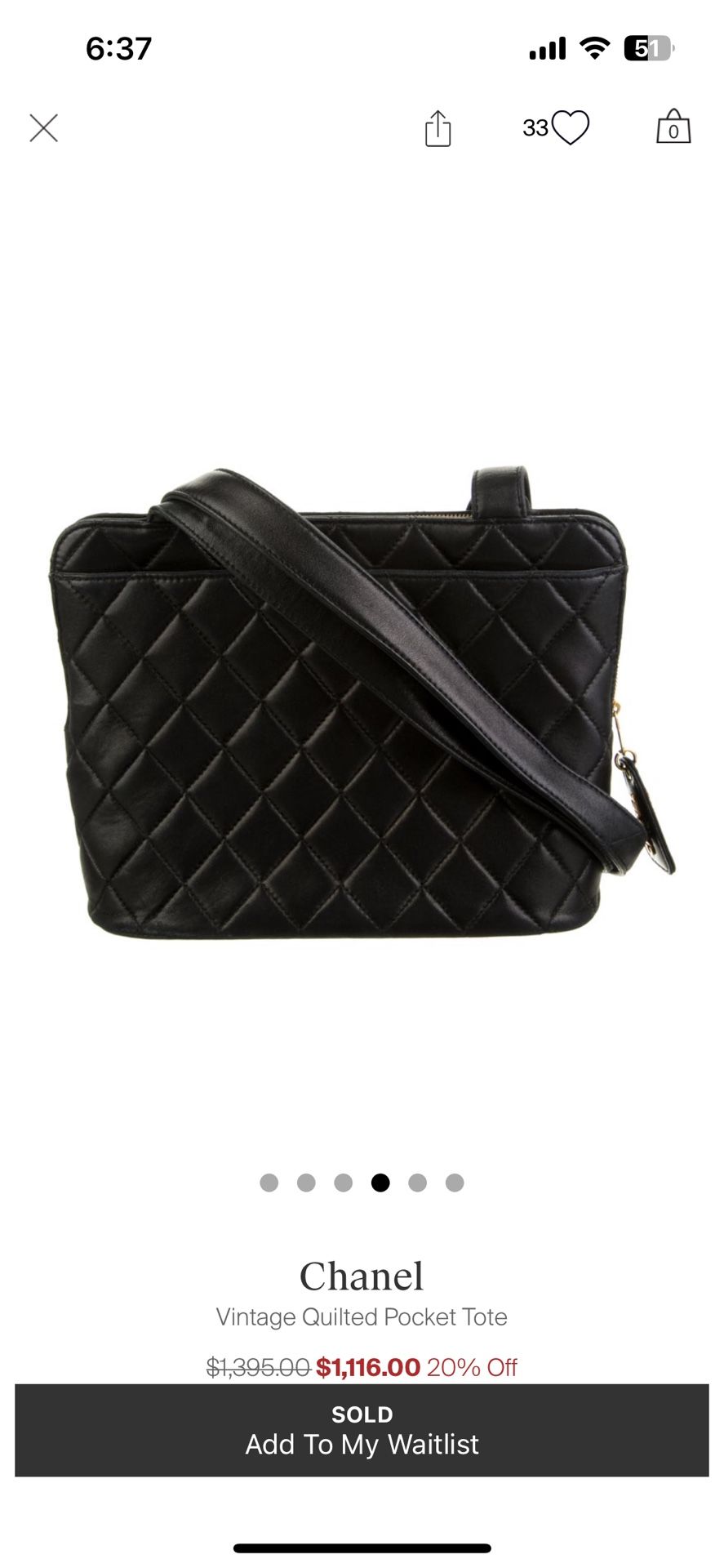 Chanel Leather Bag $1395