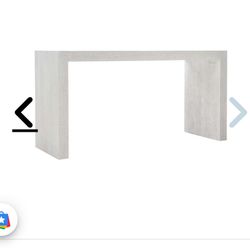 White console table