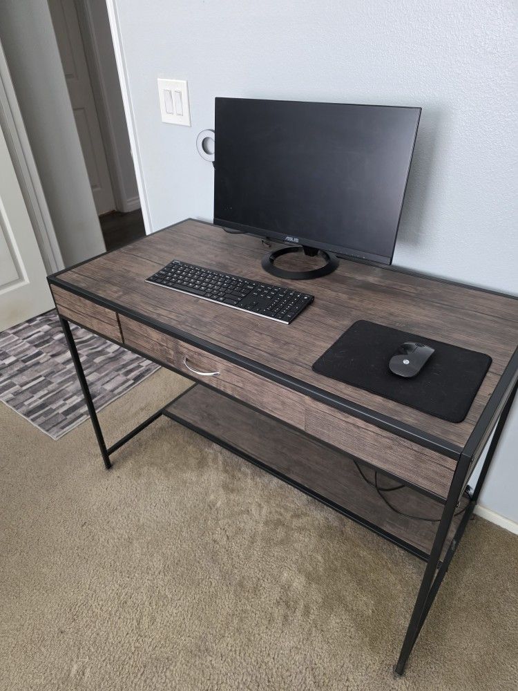 Computer Desk Brown And Black