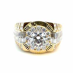 Men’s 14k Yellow Gold Lab Grown Diamond Ring 4.95 CTW Size 12 GP3135016