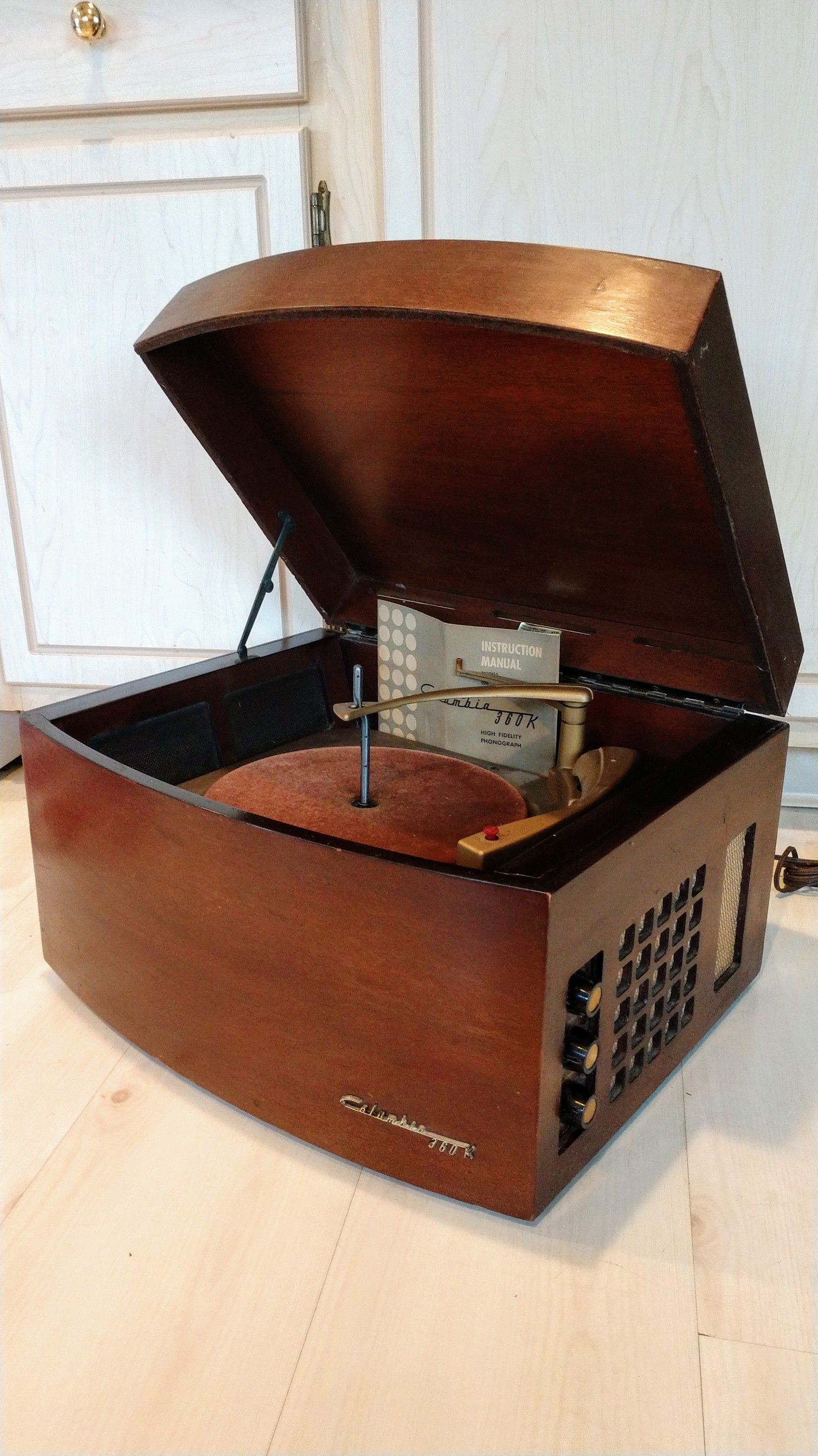Vintage Antique Columbia 360k Tube Phonograph Record Player