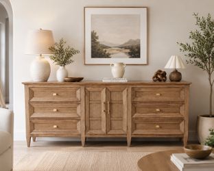 Vanleigh Solid Wood Modern Organic Dresser • Pottery Barn Style 🤎