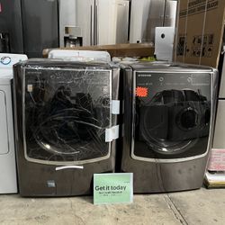 lg signature front load washer 5.8 cu feet dryer 9.0 cu feet set 🔥 mega capacity