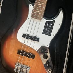 Fender Jazz Bass Player Series Made In Mexico New! Plus Hard Shell Case Included