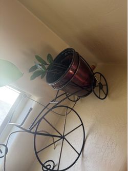 A beautiful small decorative bicycle planter
