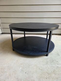 2-Tier Round Coffee Table 36 in diameter 18 in in diameter