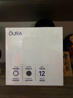 Oura Ring Gen 3 Horizon - Stealth Matte Black - Size 12 (New, Unopened)