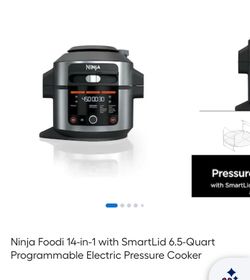 Ninja Foodi 14-in-1 with SmartLid 6.5-Quart Programmable Electric Pressure Cooker OL501