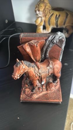 Western Horse Bookend Resin Figurine