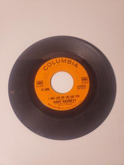 Vintage Tony Bennett 7" Vinyl Record Single 45 RPM Columbia Untested