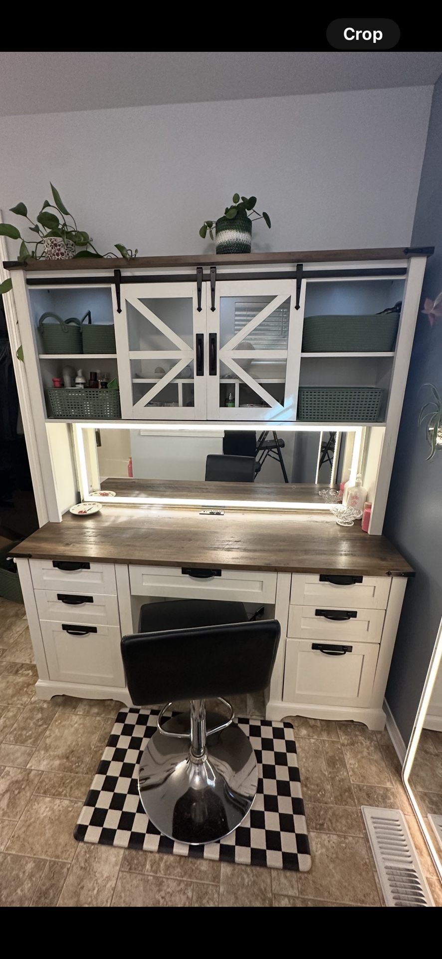 Vanity Desk Hutch