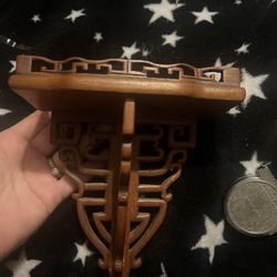 Vintage hand carved shelf