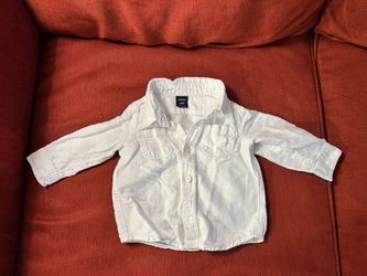 Gap Linen Shirt – White | Size: 12-18 months.